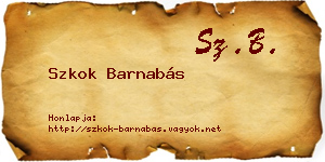 Szkok Barnabás névjegykártya